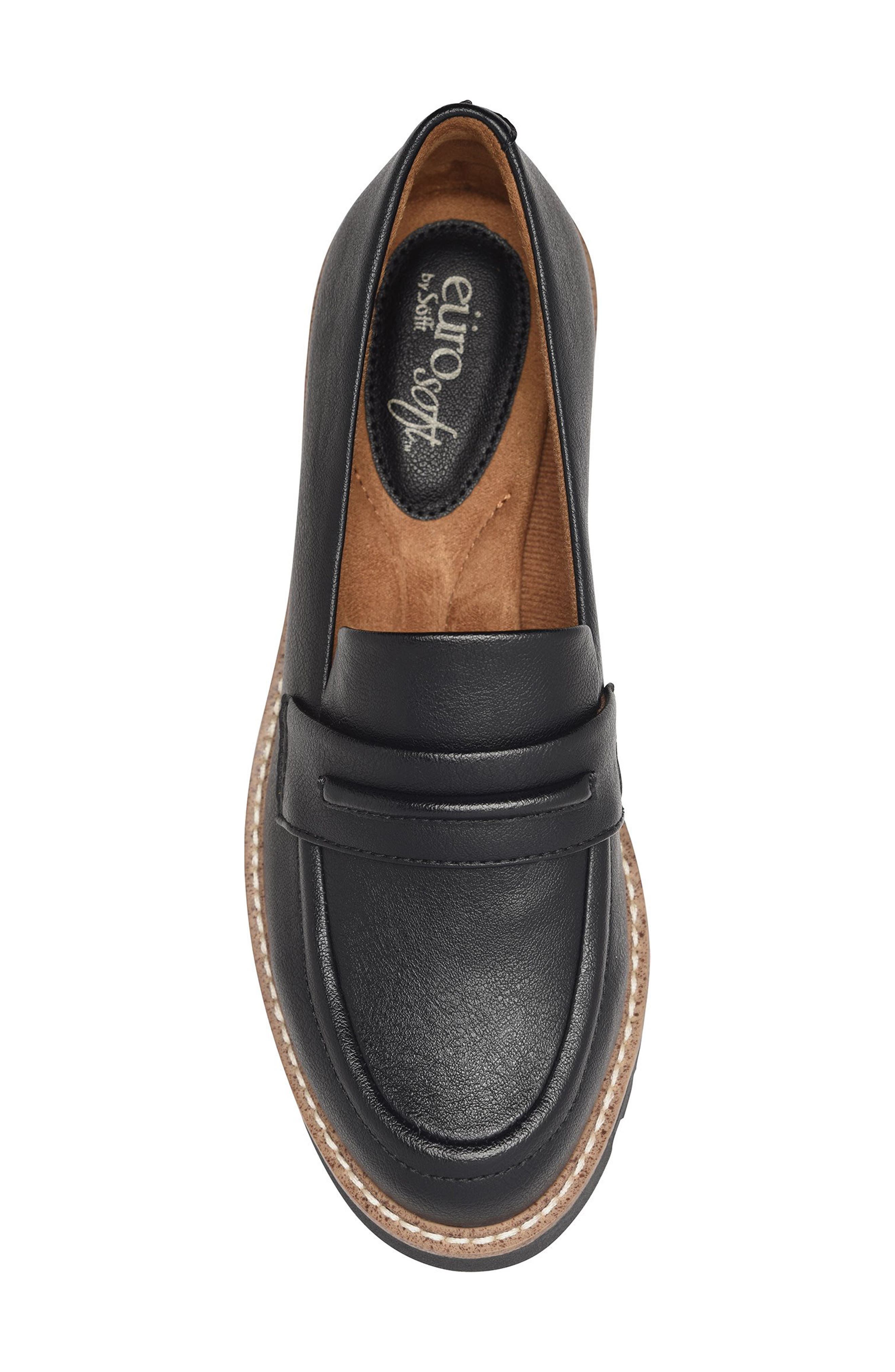 Lexa Faux Leather Loafer, Alternate, color, BLACK