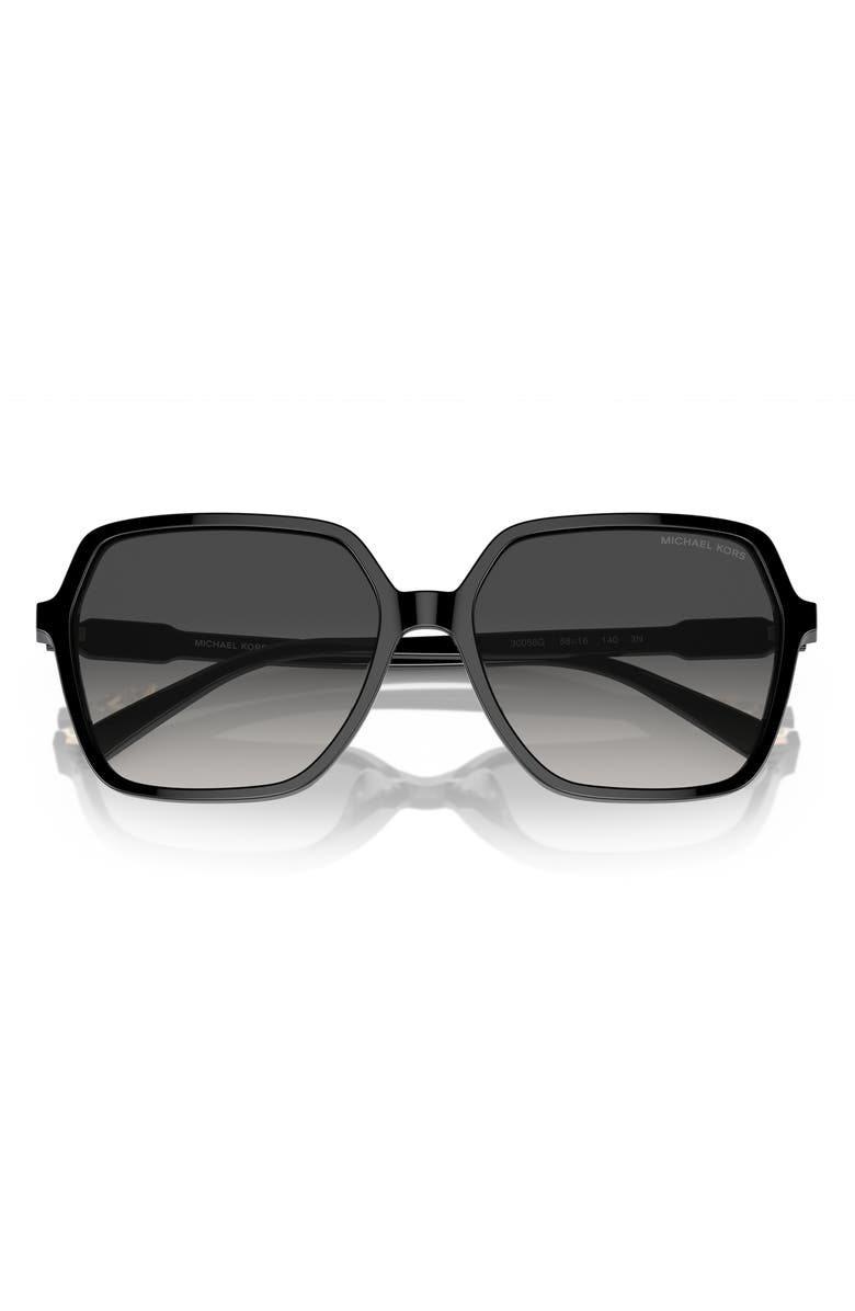 Michael Kors Jasper 58mm Square Sunglasses, Alternate, color, Black