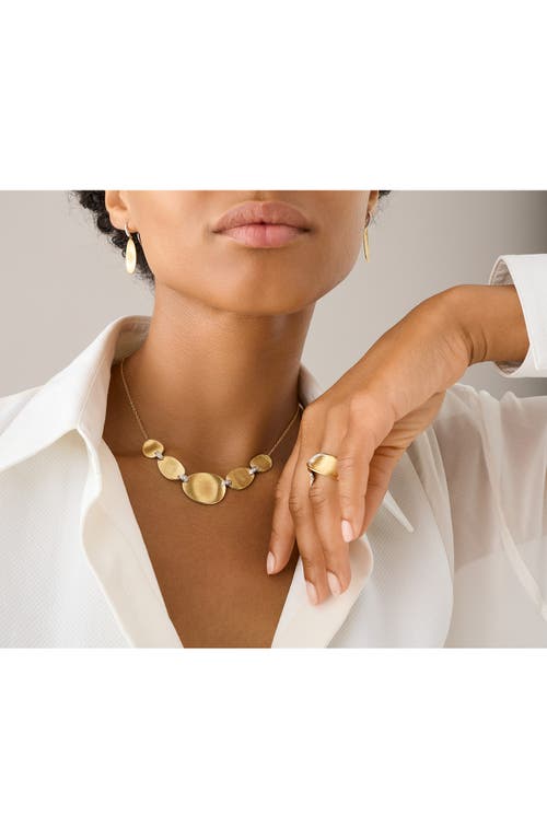 Marco Bicego Lunaria Diamond Frontal Necklace In Gold