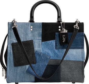 COACH Rouge Denim Patchwork Top Handle Bag | Nordstrom