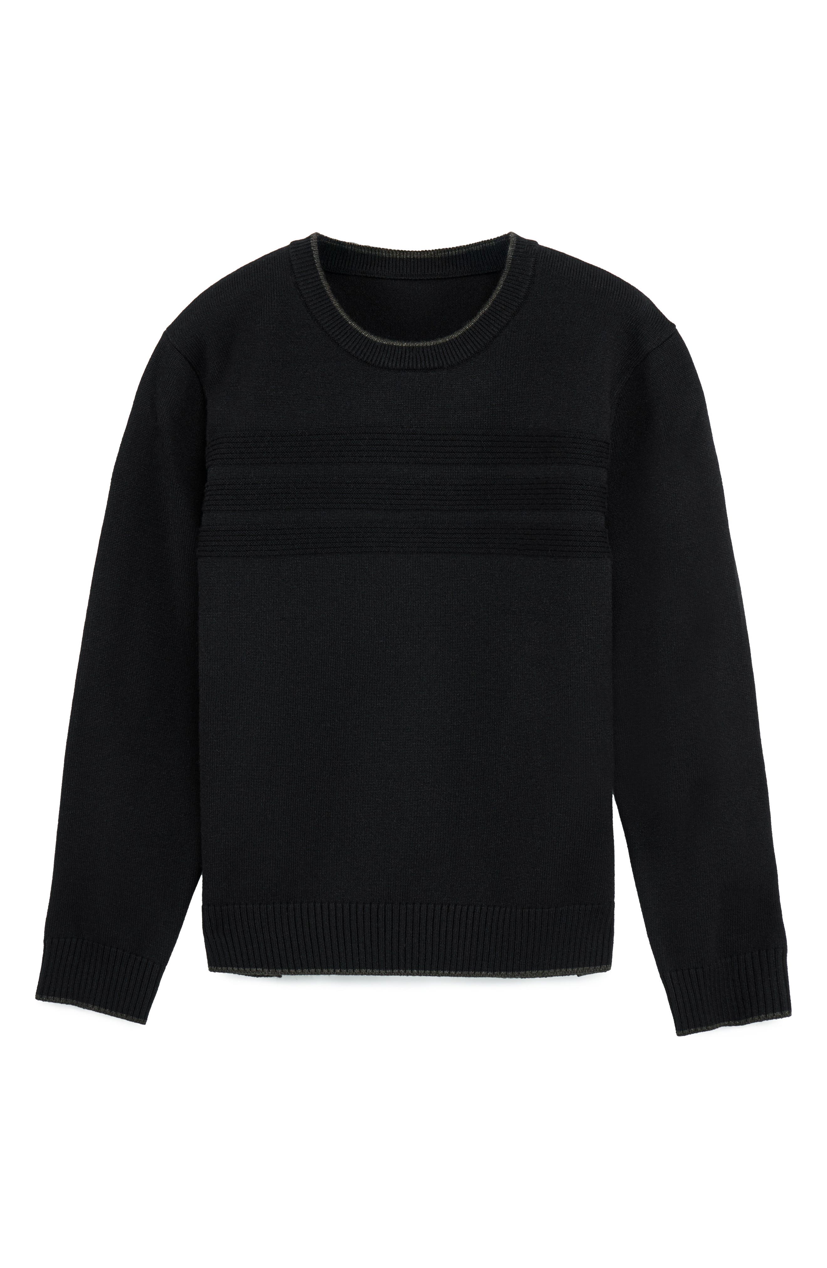 XRAY Kids' Moto Ribbing Detail Crewneck Sweater