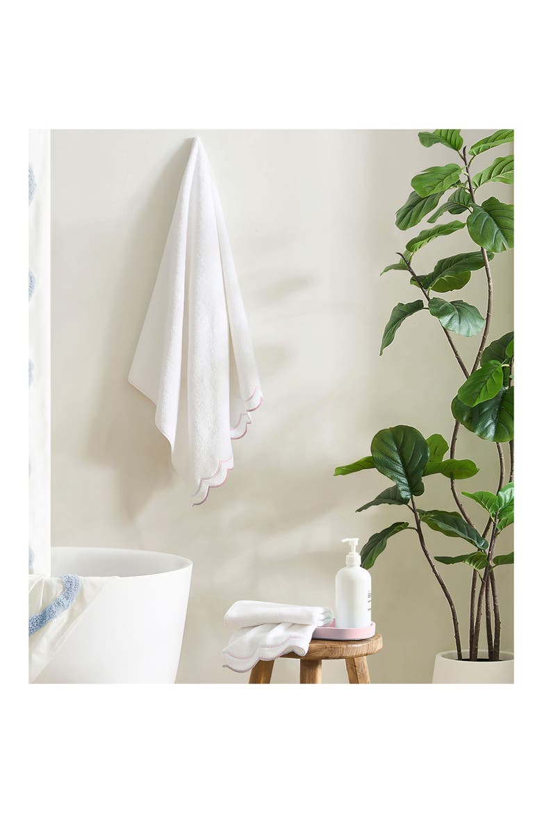 Scallop 4-Piece Towel Set, Alternate, color, BLUSH
