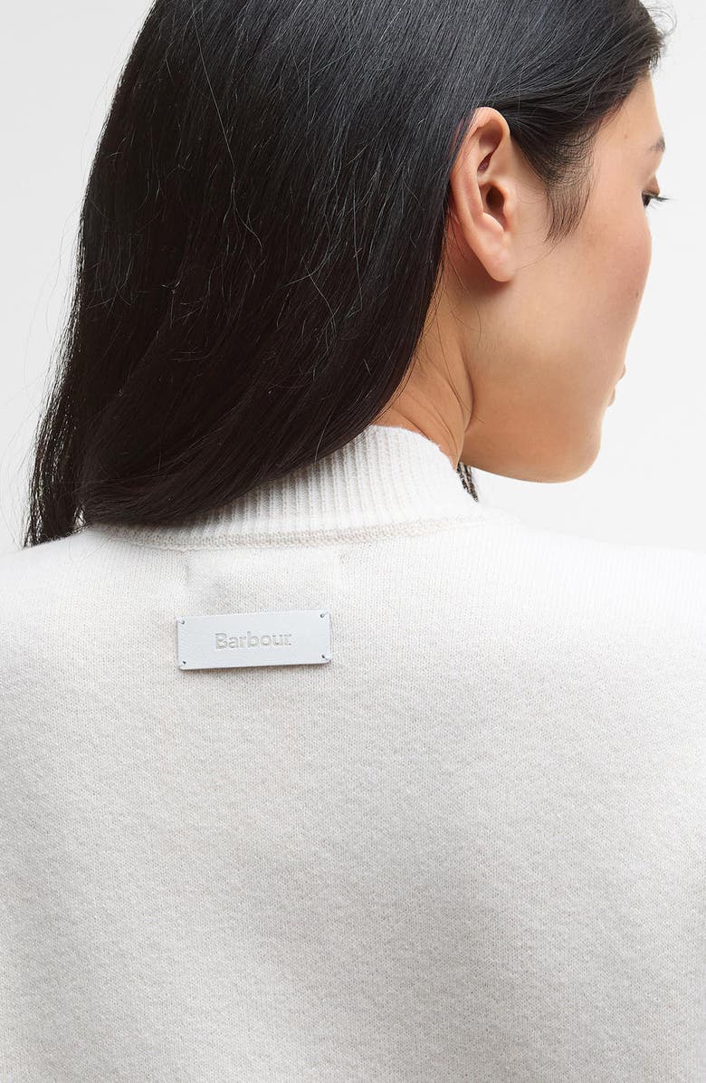 Barbour Milda Cotton & Wool Bomber Cardigan, Alternate, color, Birch