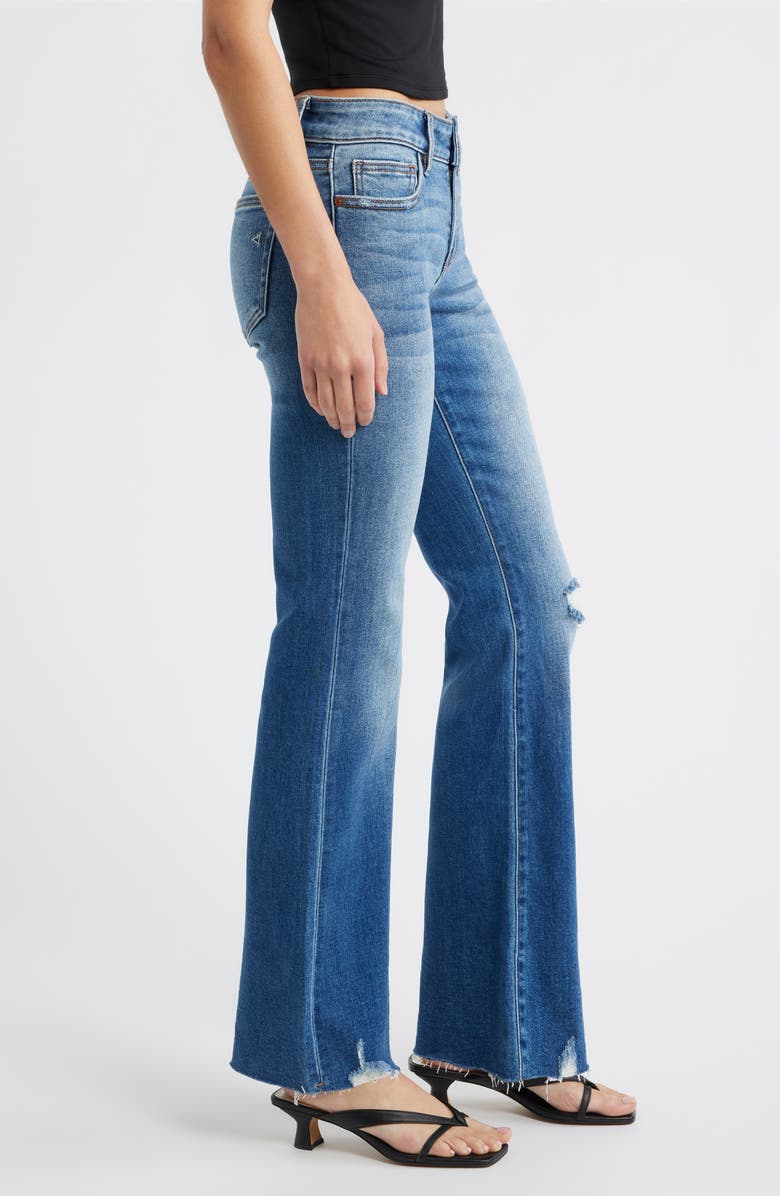 HIDDEN JEANS Ripped Low Rise Bootcut Jeans, Alternate, color, Dark Wash
