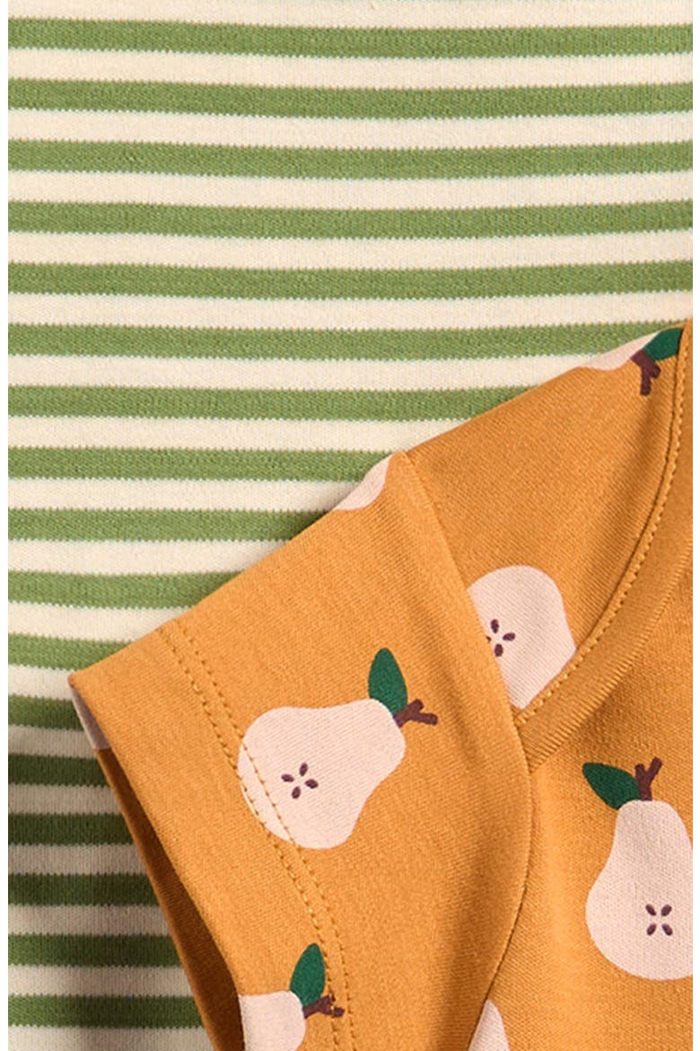 Summer Pears 2-Pack Assorted Organic Cotton Bodysuits, Alternate, color, GOLD