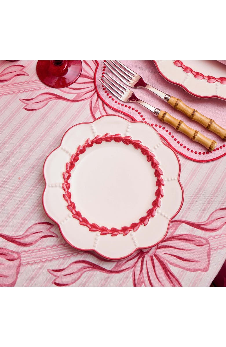 Mrs. Alice Red Laurel Starter Plate, Alternate, color, Red