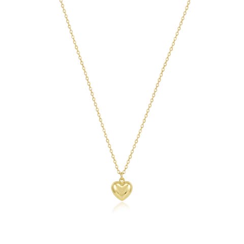 Puffy Classic Single Heart Necklace