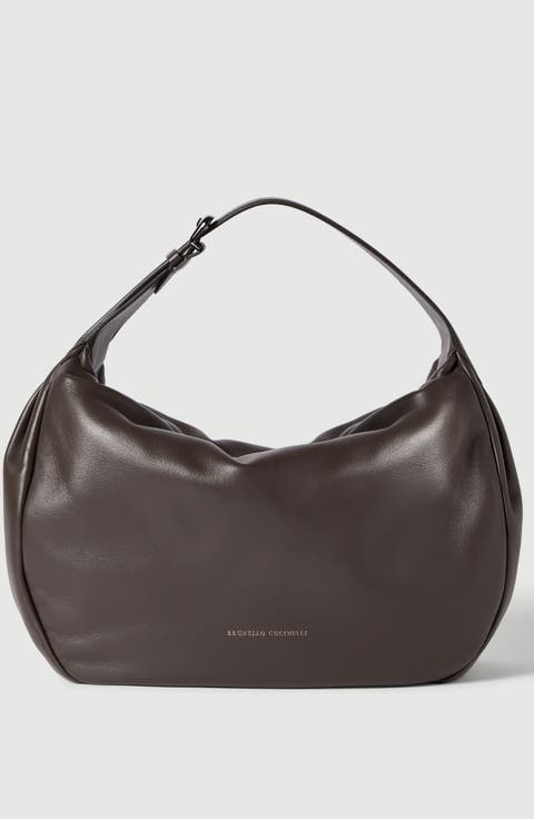 Boule hobo bag in nappa leather