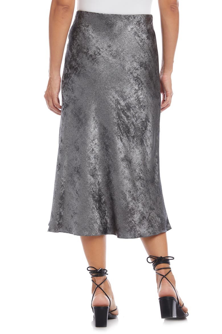 Metallic Bias Cut Midi Skirt, Alternate, color, MTLC