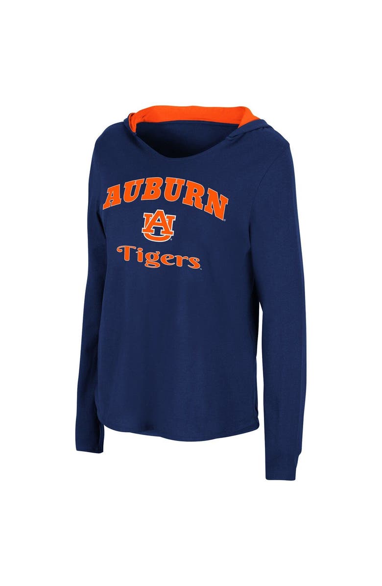 COLOSSEUM Women's Colosseum Navy Auburn Tigers Catalina Hoodie Long Sleeve T-Shirt, Alternate, color, Navy