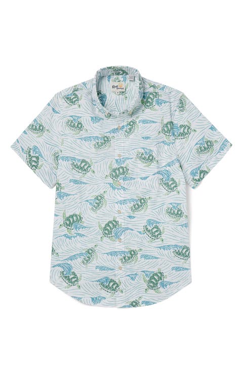 Honu Aukai Tailored Fit Short Sleeve Button-Down Shirt
