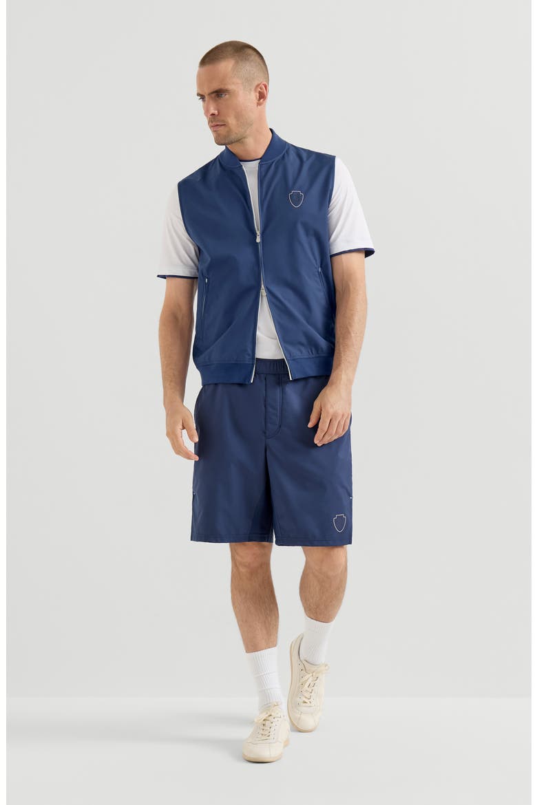 Nylon vest with logo, Alternate, color, Avio Blue