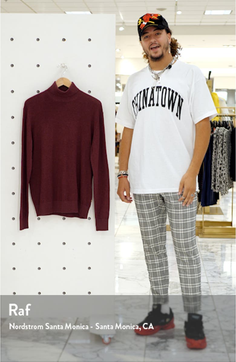 Mélange Slim Fit Turtleneck Sweater, sales video thumbnail