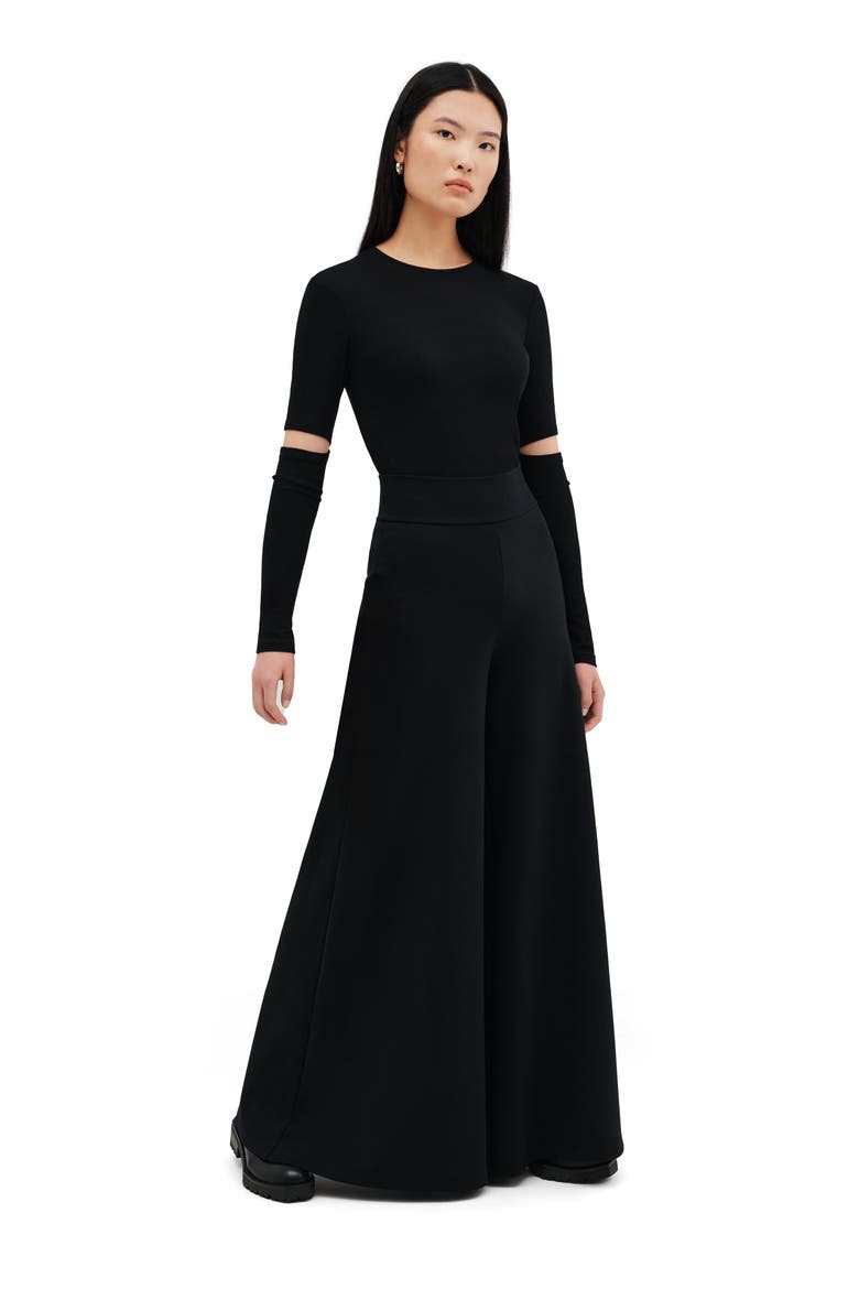 Barcelona Palazzo Pants, Alternate, color, BLACK