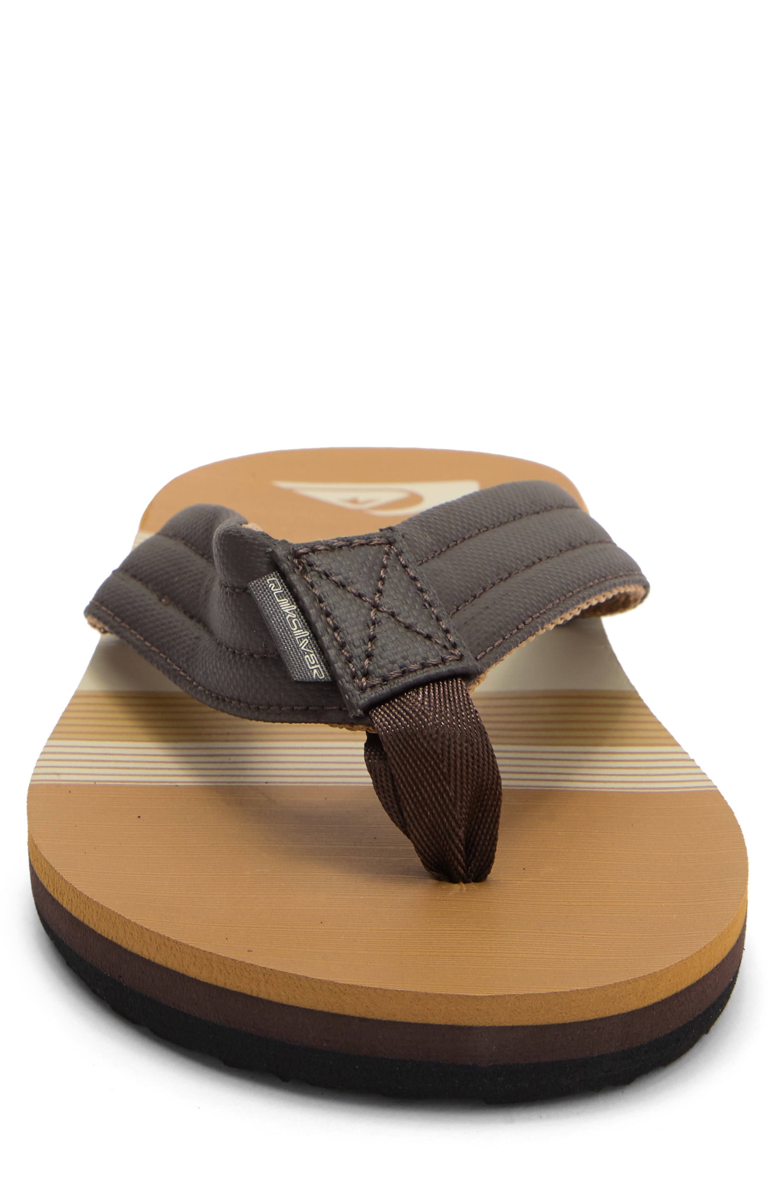 Quiksilver Carver Flip Flop, Alternate, color, Brown