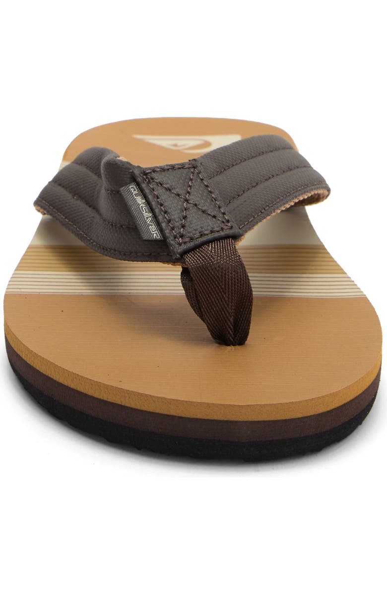 Quiksilver Carver Flip Flop, Alternate, color, Brown