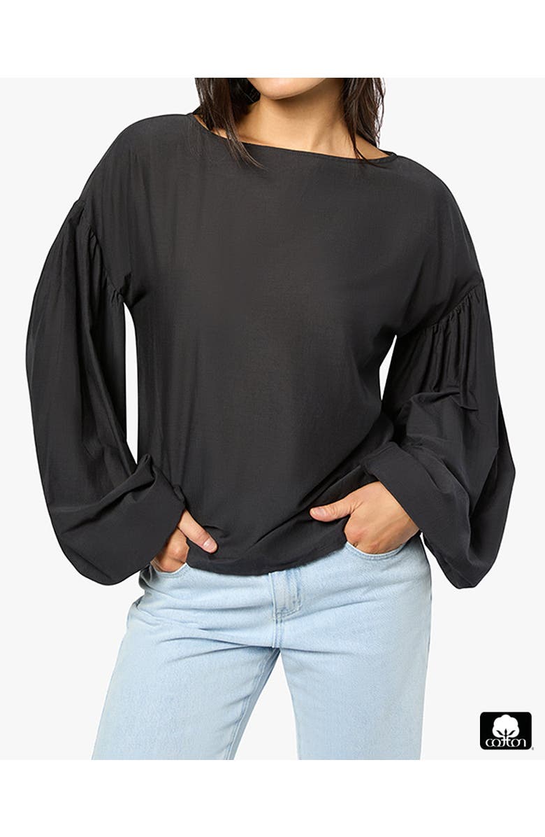 WeWoreWhat Billow Sleeve Boat Neck Top, Main, color, 