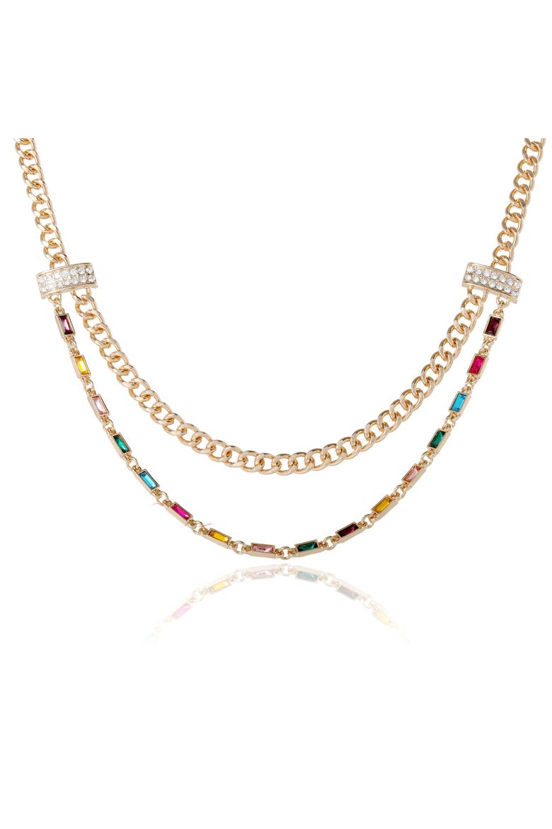 Gold-Tone Layered Necklace, Main, color, Gold