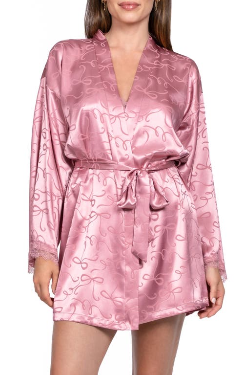 In Bloom By Jonquil Casey Jacquard Bow Satin Wrap In Pink
