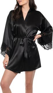 In Bloom by Jonquil Rosalie Lace Trim Satin Wrap