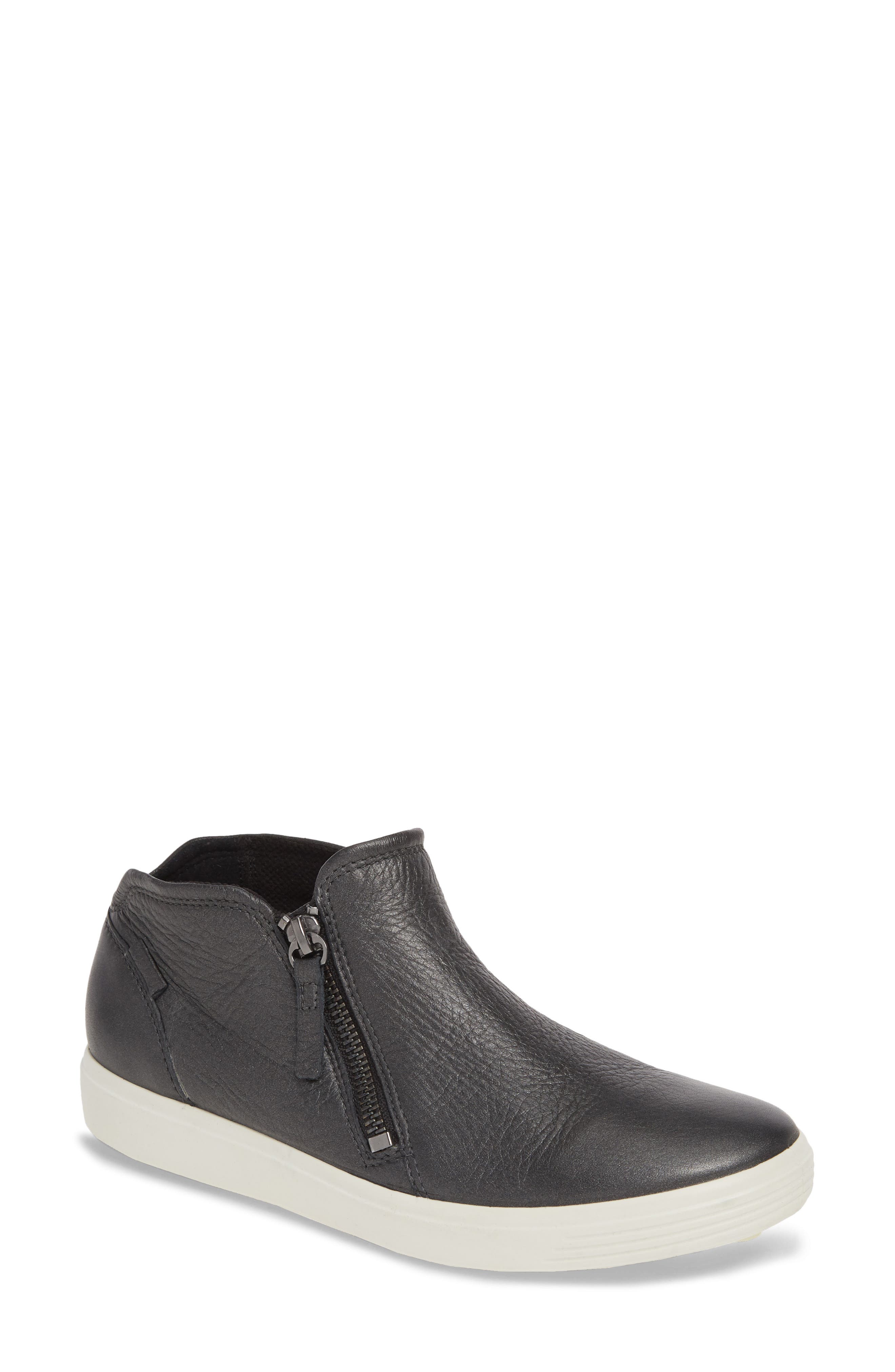 Soft 7 High Top Sneaker, Main, color, BLACK/ DARK SHADOW LEATHER