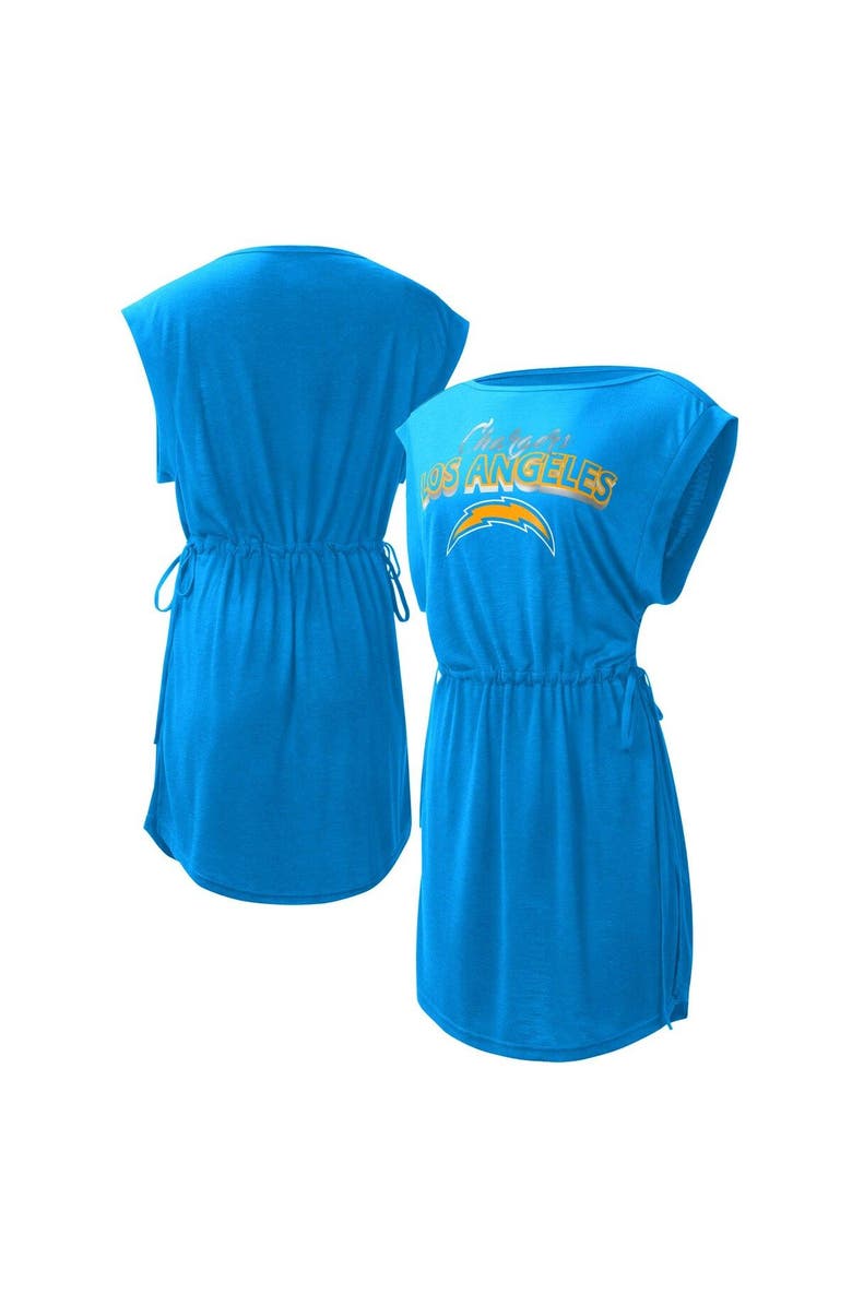 G-III 4HER BY CARL BANKS Women's G-III 4Her by Carl Banks Powder Blue Los Angeles Chargers G.O.A.T. Swimsuit Cover-Up, Alternate, color, Powder Blue