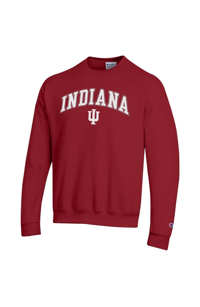 Champion Men's Champion  Crimson Indiana Hoosiers Arch Over Logo Pullover Sweatshirt, Alternate, color, Crimson