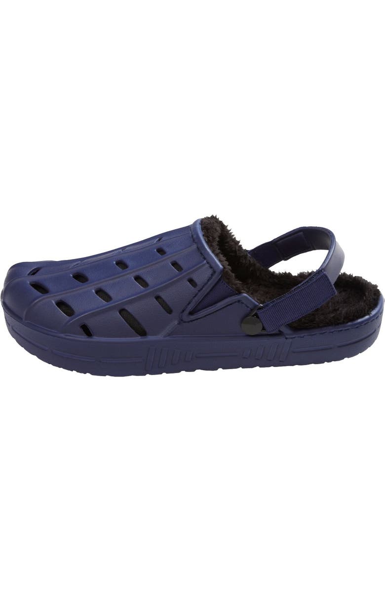 KingSize Fur-Lined Rubber Clogs, Main, color, Navy