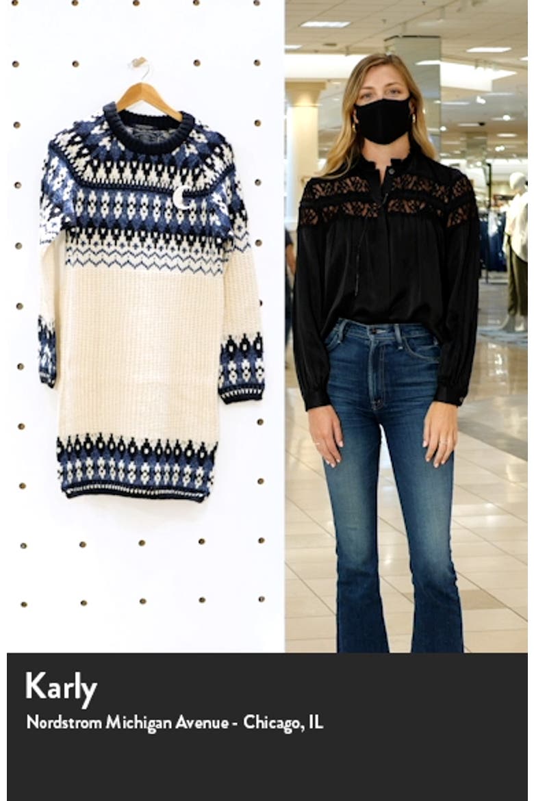 Long Sleeve Fair Isle Sweater Dress video