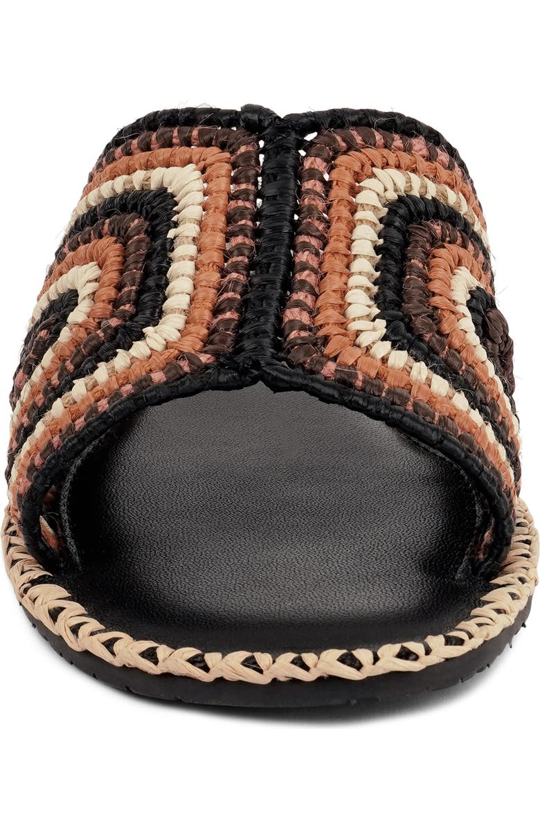 Rag & Co Kente Slide Sandal, Alternate, color, Black Multi