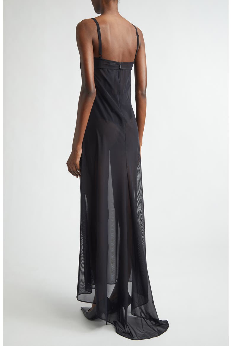 Naked Sheer Stretch Technical Tulle Dress, Alternate, color, 1000 BLACK