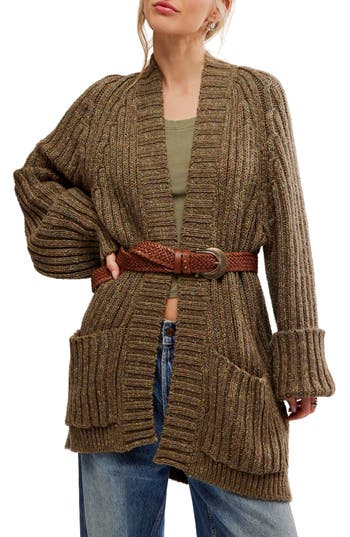 Free People Blossom Long Sleeve Cardigan In Ivy Earth Combo In Ivy Earth Combo
