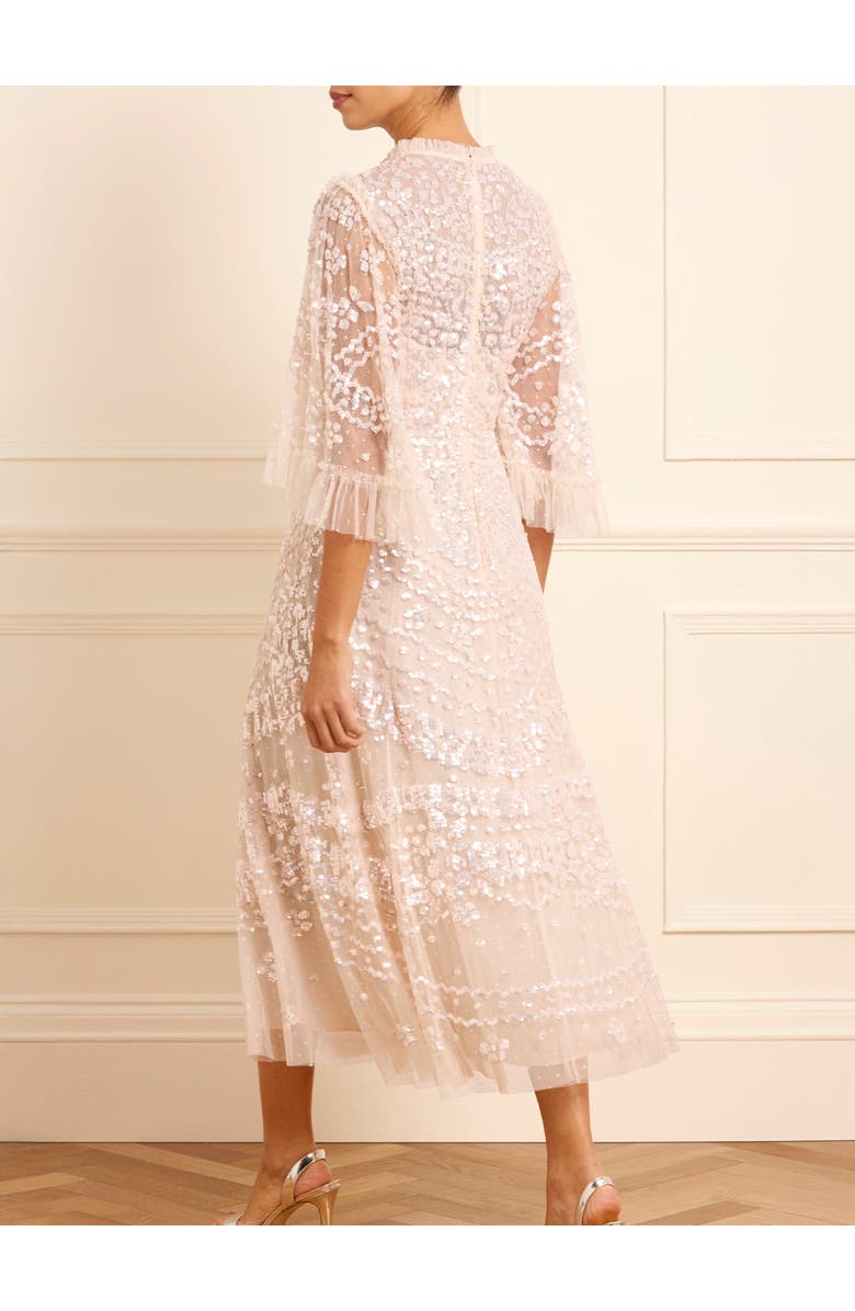 Needle & Thread Anais Sequin Ballerina Dress, Alternate, color, Cream/Dusk Pink