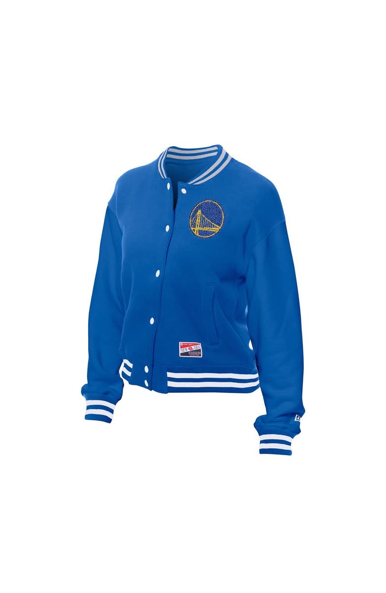 New Era Women's New Era Royal Golden State Warriors Throwback Full-Snap Jacket, Alternate, color, Royal