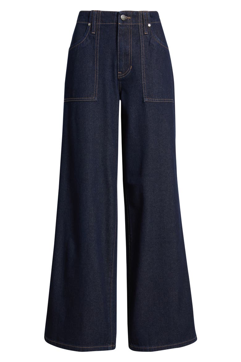 High Waist Wide Leg Jeans, Alternate, color, RINSE WASH