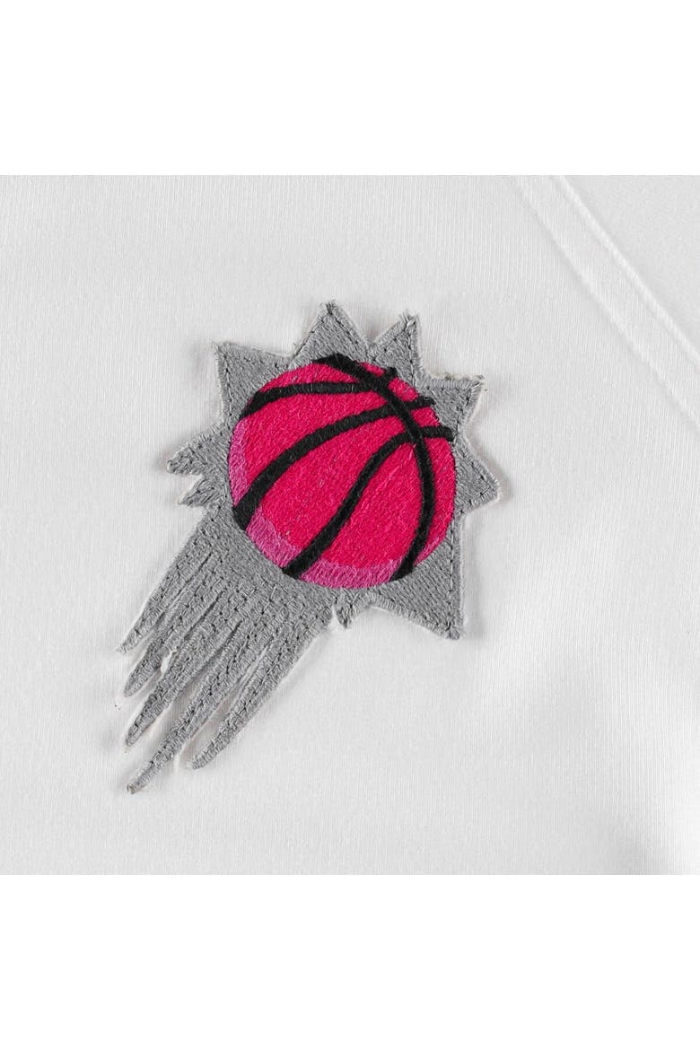 Women's Lusso White/Pink Phoenix Suns Melody Cuffed Tri-Blend Shorts, Alternate, color, White
