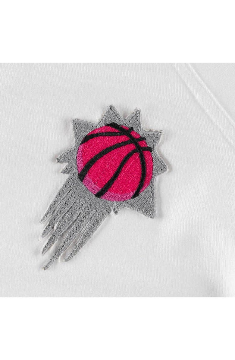 LUSSO Women's Lusso White/Pink Phoenix Suns Melody Cuffed Tri-Blend Shorts, Alternate, color, White