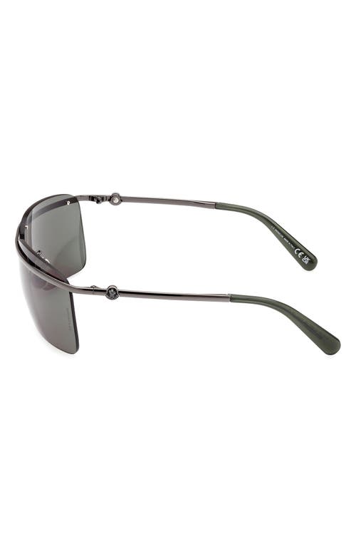 Moncler Niveler 67mm Oversize Rectangular Sunglasses In Gray