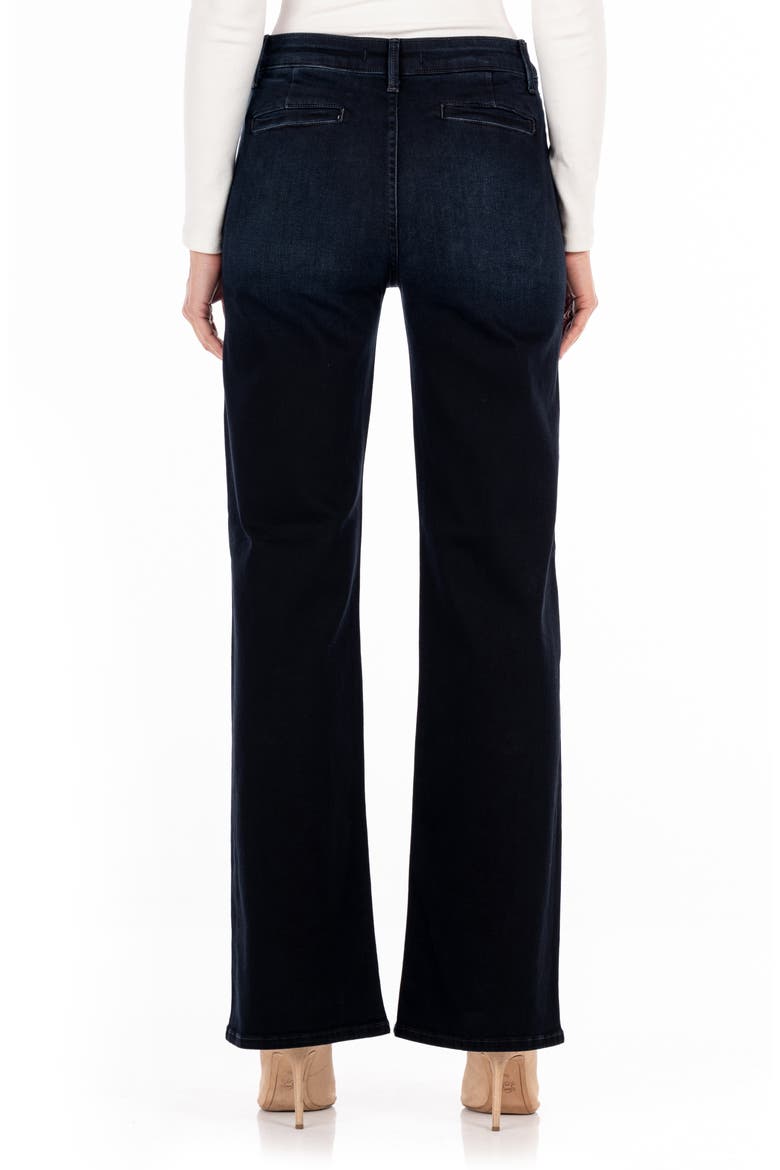Katie High Waist Button Pocket Flare Leg Jeans, Alternate, color, BLK BOURBO