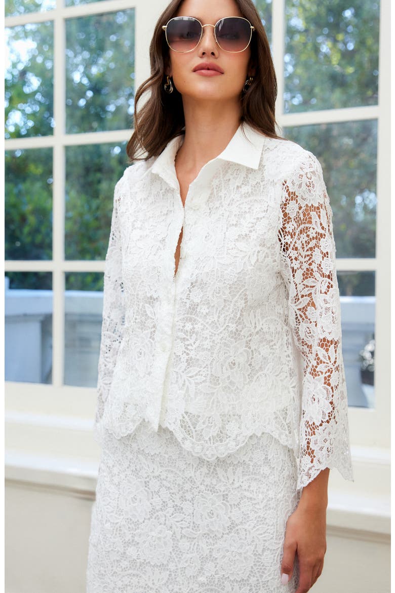 Lace Jacket, Alternate, color, OFF WHITE