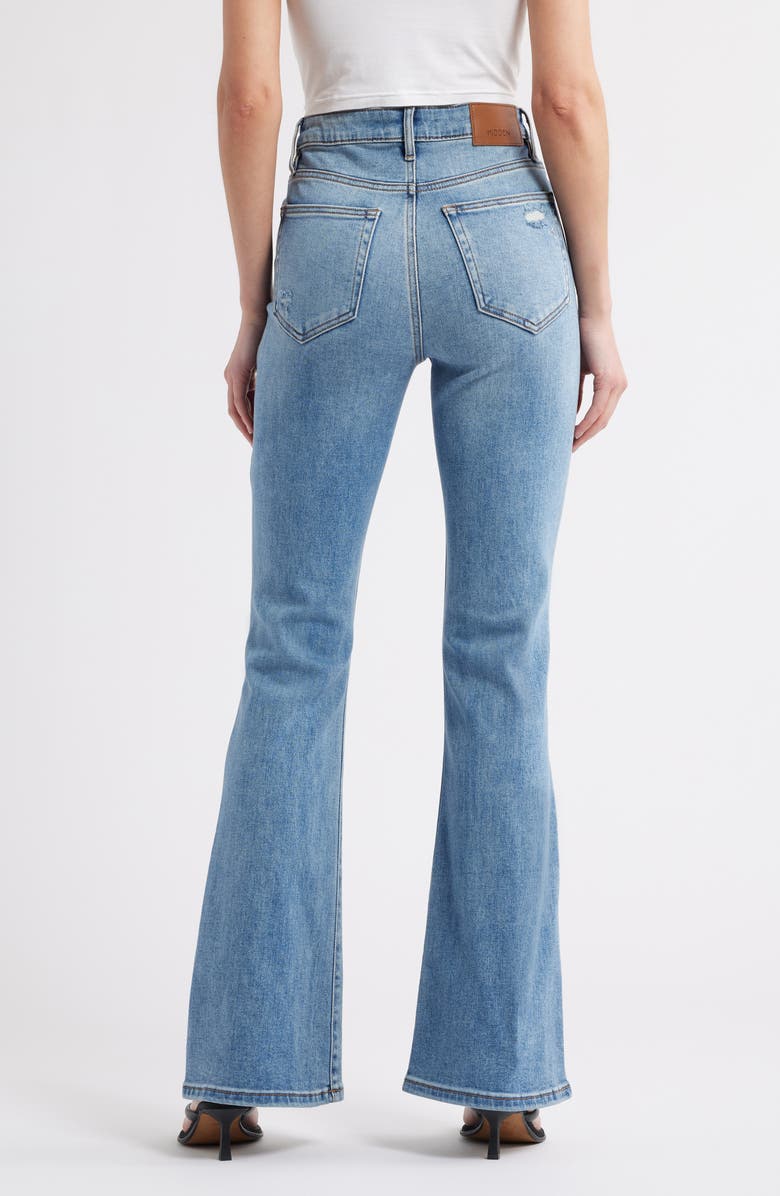 HIDDEN JEANS Distressed Ripped Flare Jeans, Alternate, color, 