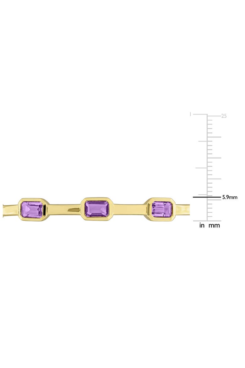 Octagon Cut Amethyst Bangle Bracelet, Alternate, color, PURPLE