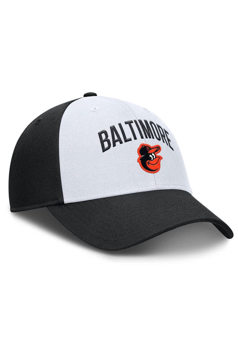 Men's Nike White/Black Baltimore Orioles Club Performance Adjustable Hat, Alternate, color, White