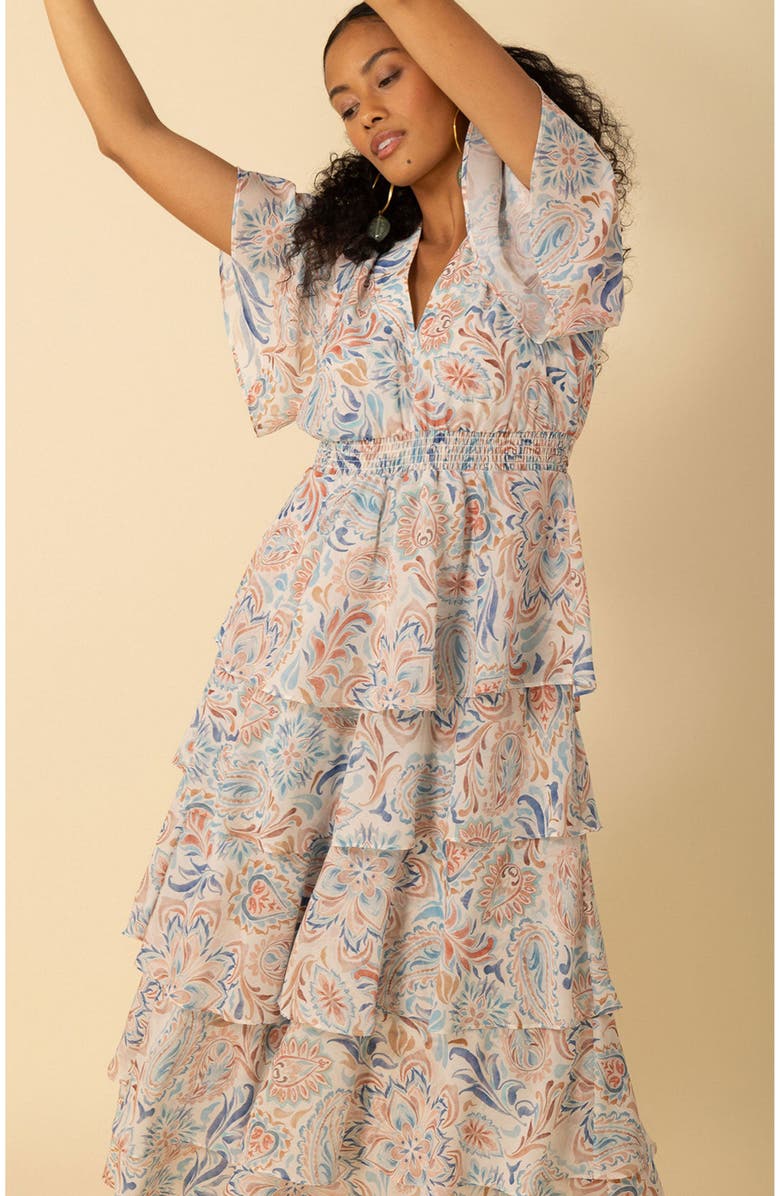 Halebob Karsyn Tiered Maxi Dress, Alternate, color,