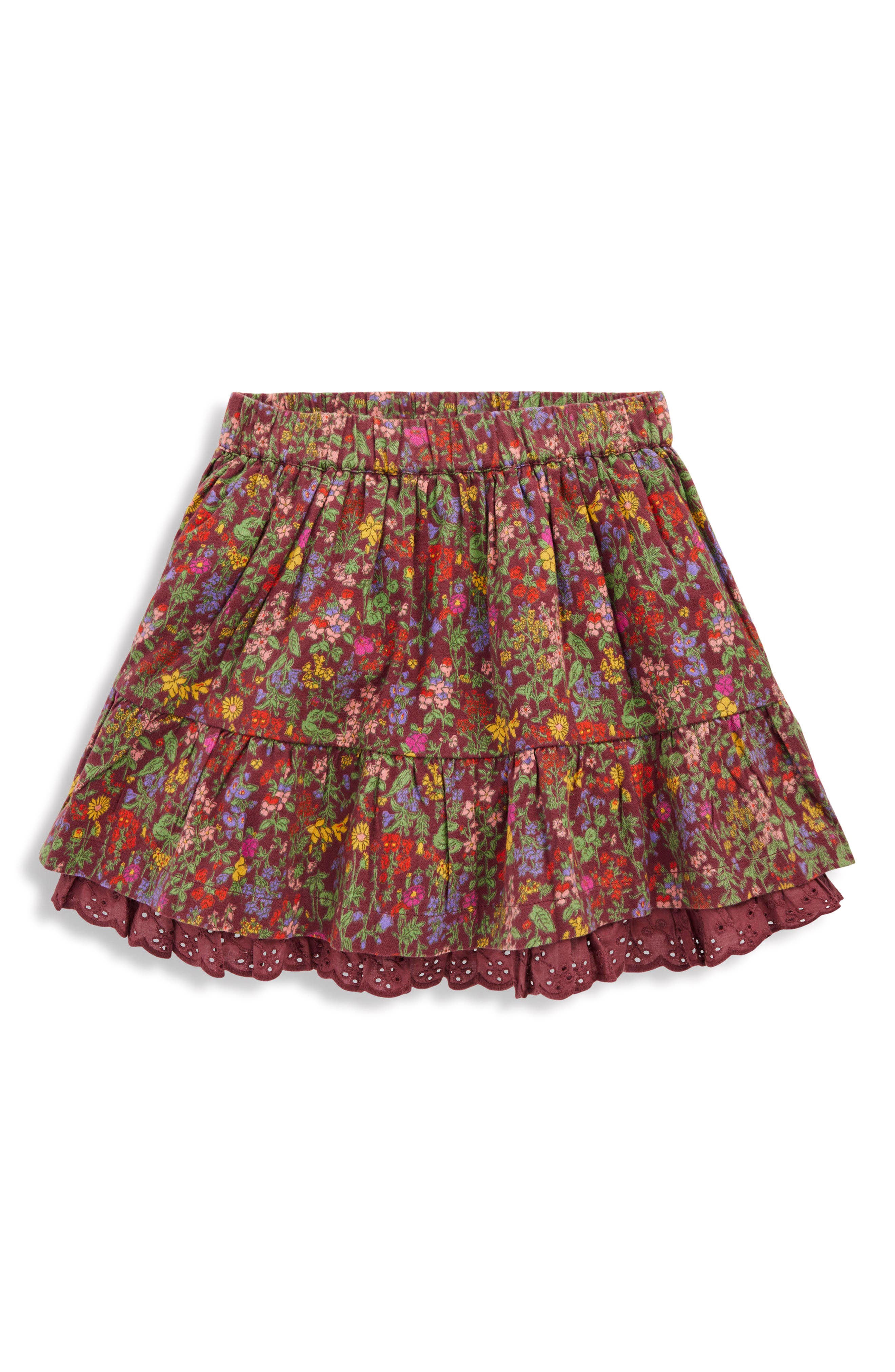 Mini Boden Kids' Floral Print Woven Skirt