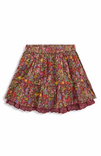 Mini Boden Kids' Floral Print Woven Skirt