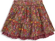 Mini Boden Kids' Floral Print Woven Skirt