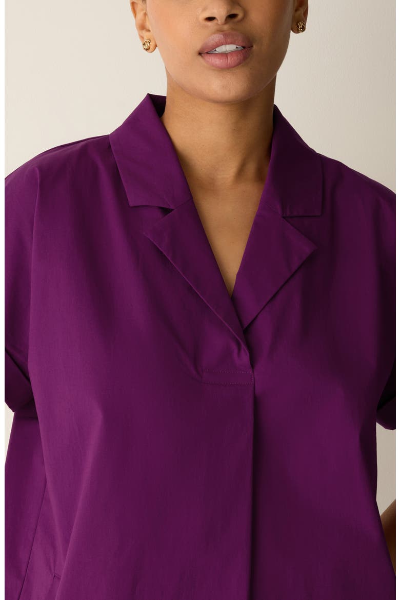 Stretch Poplin Shirtdress, Alternate, color, BERRY PLUM