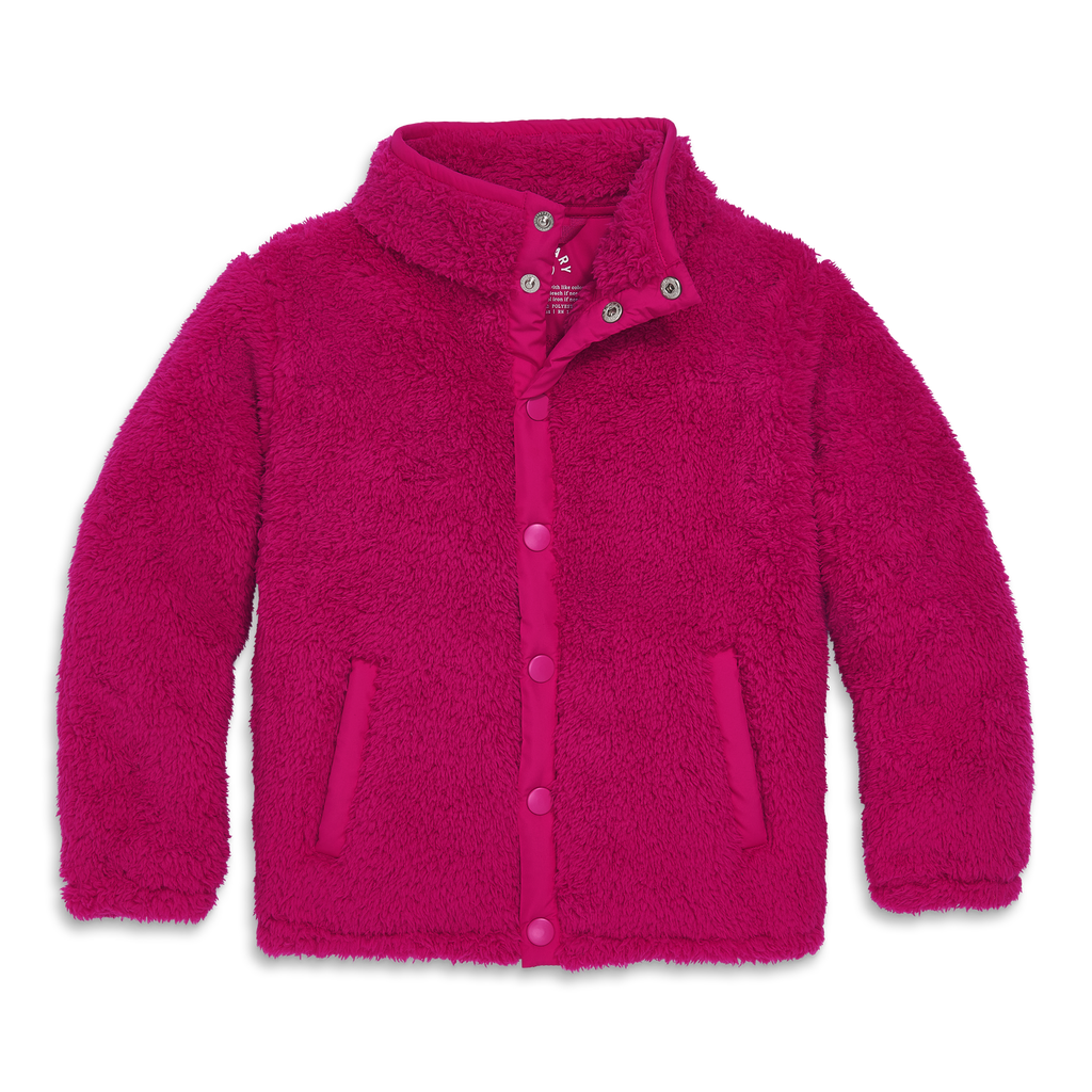 Primary Kids Teddy Fleece Jacket In Pink