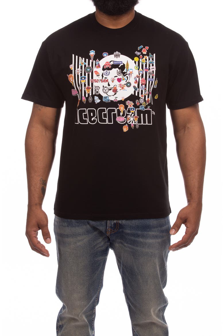 Stick Up Graphic T-Shirt, Main, color, BLACK